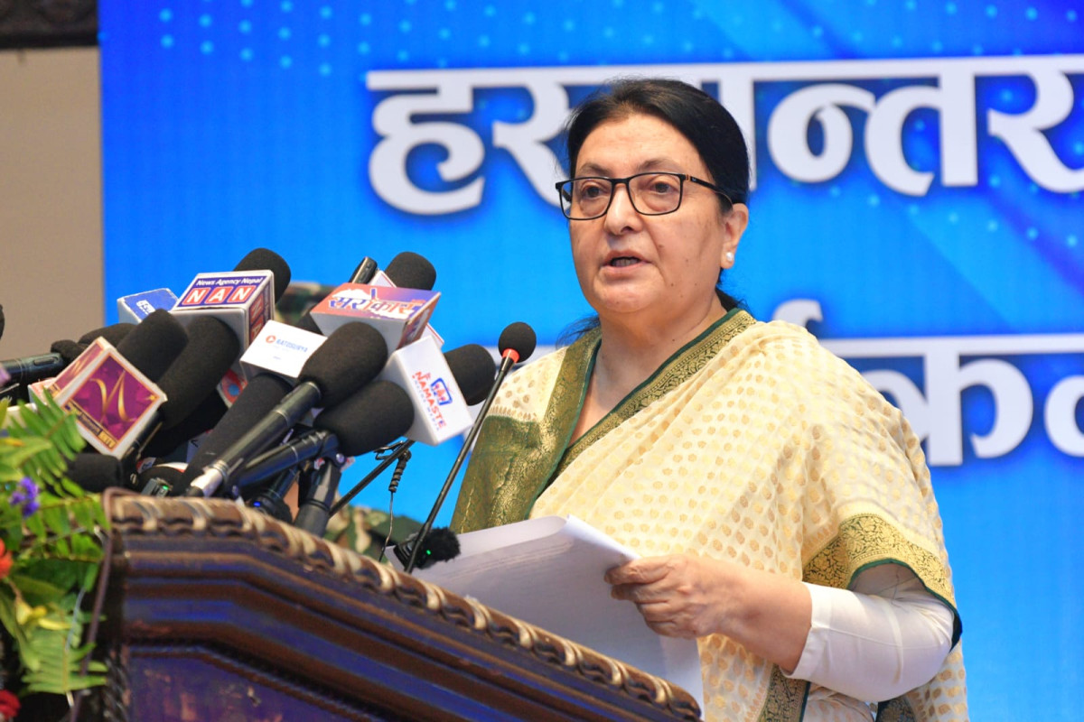 विविधतायुक्त नेपालका लागि प्रत्यक्ष कार्यकारी प्रणाली उपयुक्त छैनः पूर्वराष्ट्रपति भण्डारी
